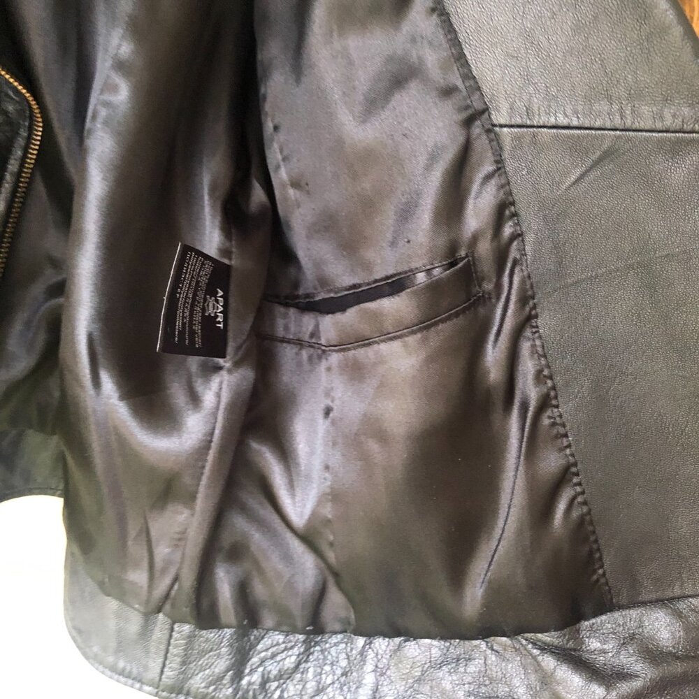 Black leather APART jacket - Picture 9 of 11